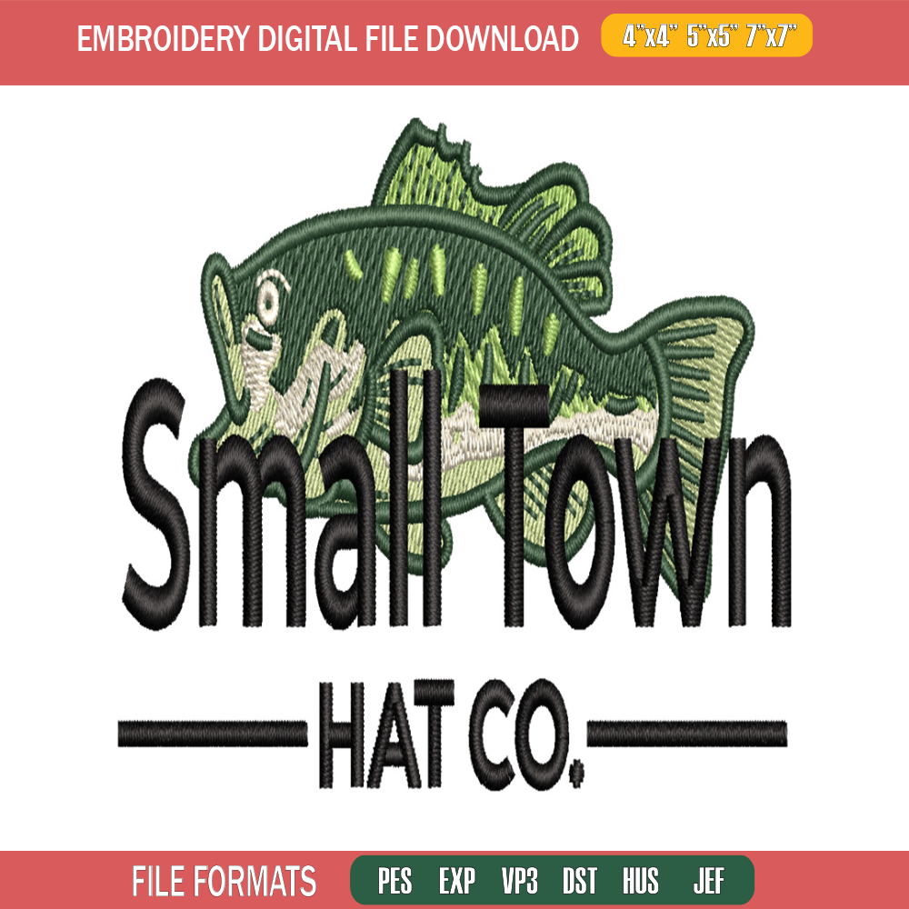 Small town hat co embroidery design, logo embroidery, logo design, embroidery file, logo shirt, Digital download..jpg