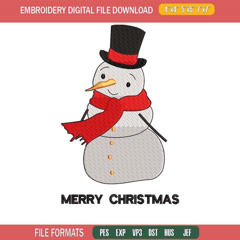 Snow man embroidery design, Chrismas embroidery, Emb design, Embroidery shirt, Embroidery file, Digital download.jpg