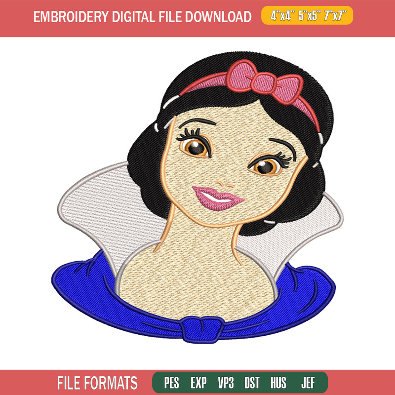 Snow White embroidery design, Disney embroidery, Disney design, embroidery file, logo shirt, Digital download..jpg