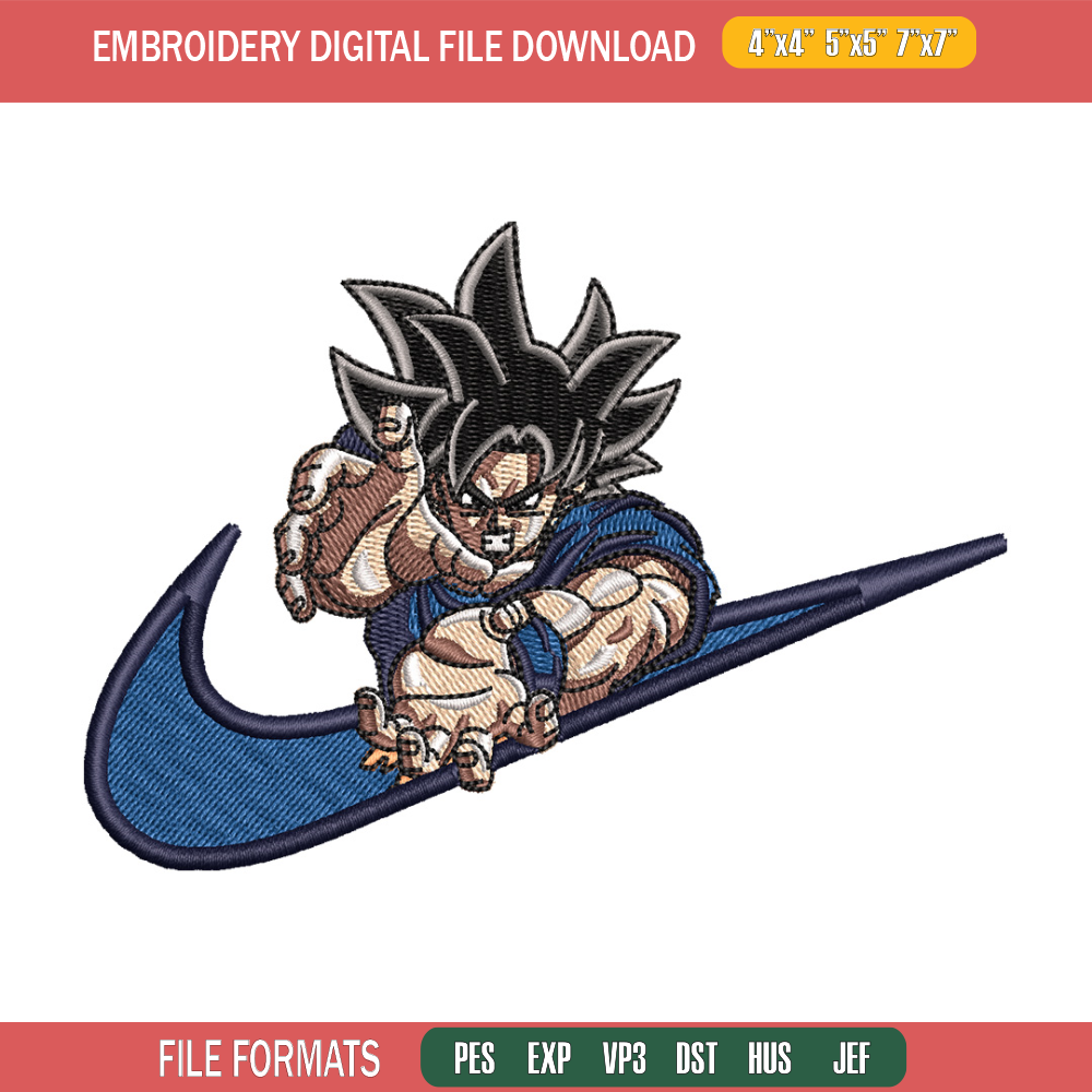 Songoku nike embroidery design, Dragonball embroidery, Nike design, Embroidery shirt, Embroidery file, Digital download.jpg