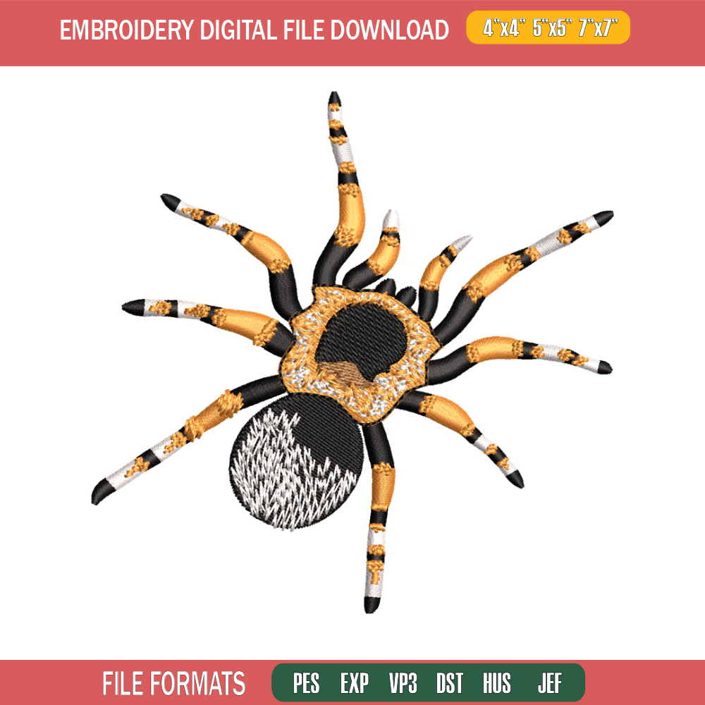 Spaider embroidery design, Spaider embroidery, animal design, embroidery file, animal shirt, Digital download..jpg