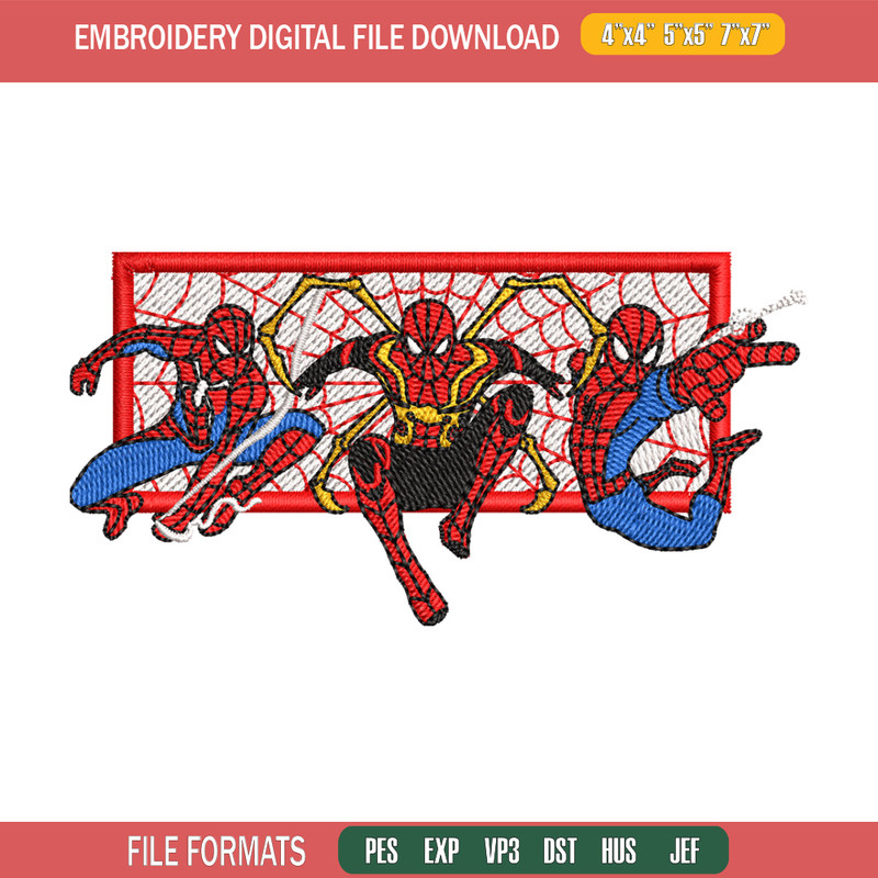 Spiderman form embroidery design,Spiderman embroidery, Embroidery shirt, Embroidery file, Anime design, Digital download.jpg