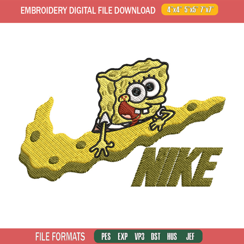 Spongebob nike Embroidery Design, Nike Embroidery, Brand Embroidery, Embroidery File, Logo shirt, Digital download.jpg