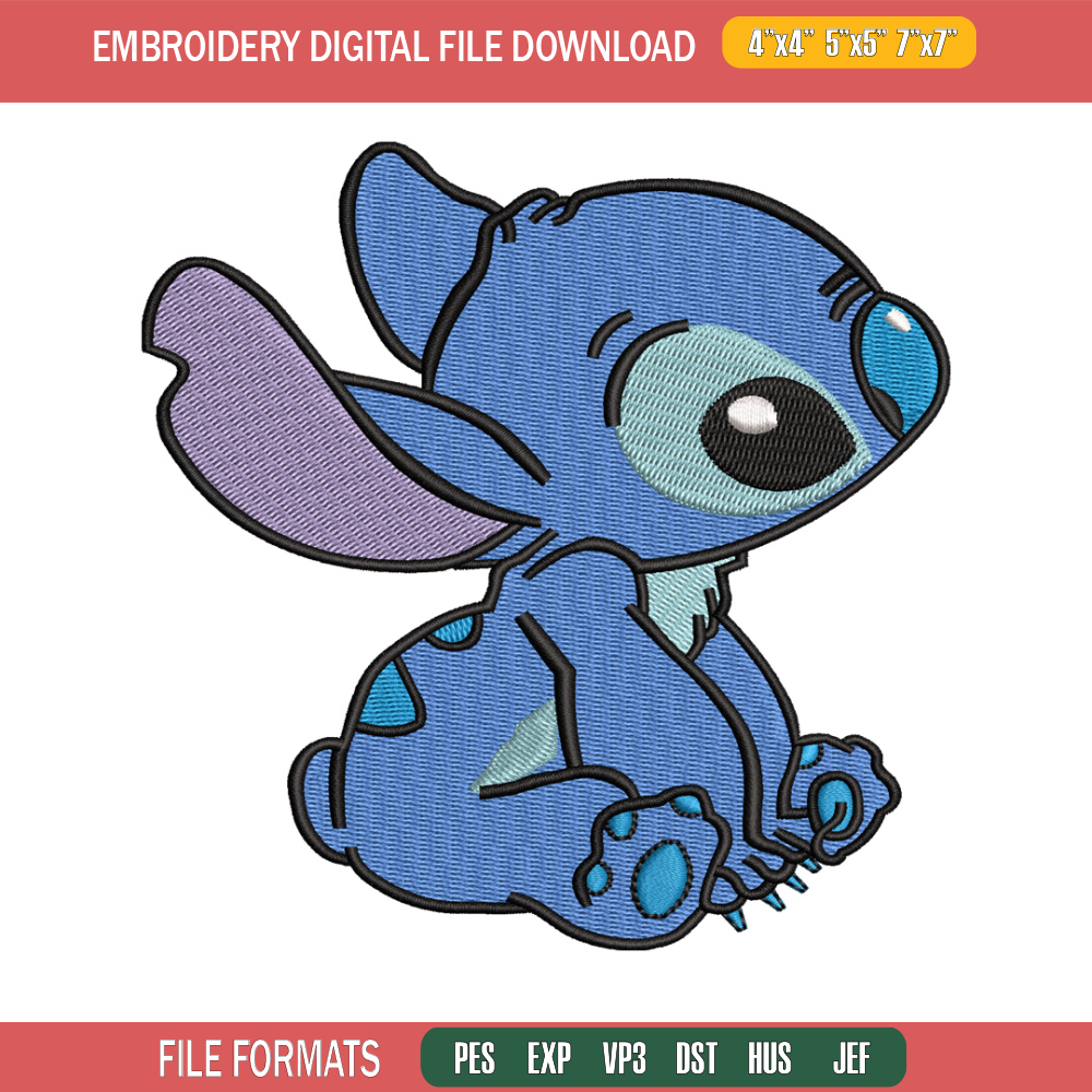Stitch embroidery design, Stitch cartoon embroidery, cartoon design, embroidery file, logo shirt, Digital download..jpg