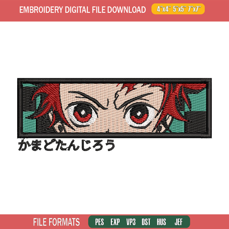 Tanjiro eyes box embroidery design, Tanjiro embroidery, Anime design, Embroidery shirt, Embroidery file,Digital download.jpg