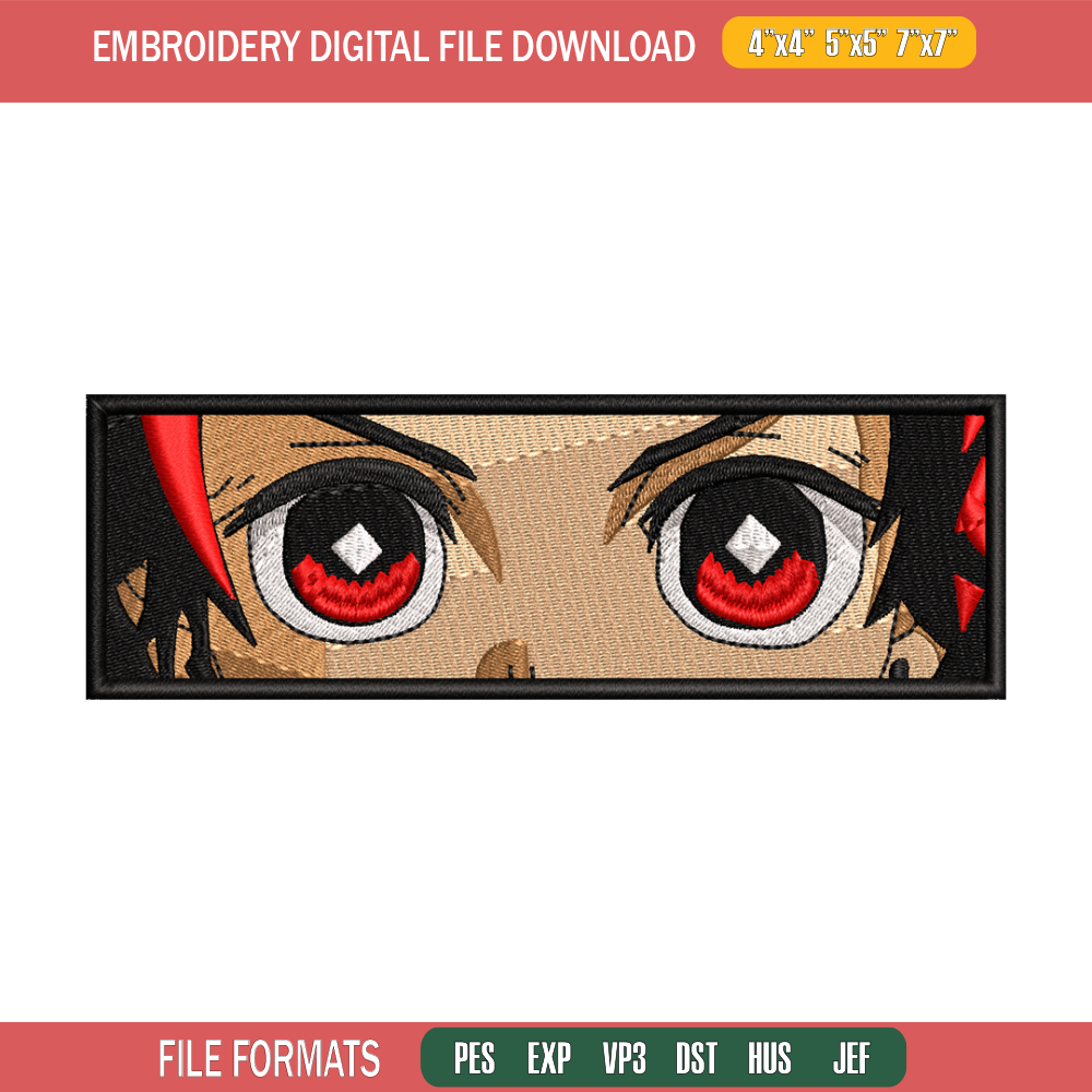 Tanjiro eyes embroidery design, Kimetsu no Yaiba embroidery, Nike design, anime design, anime shirt, Digital download.jpg