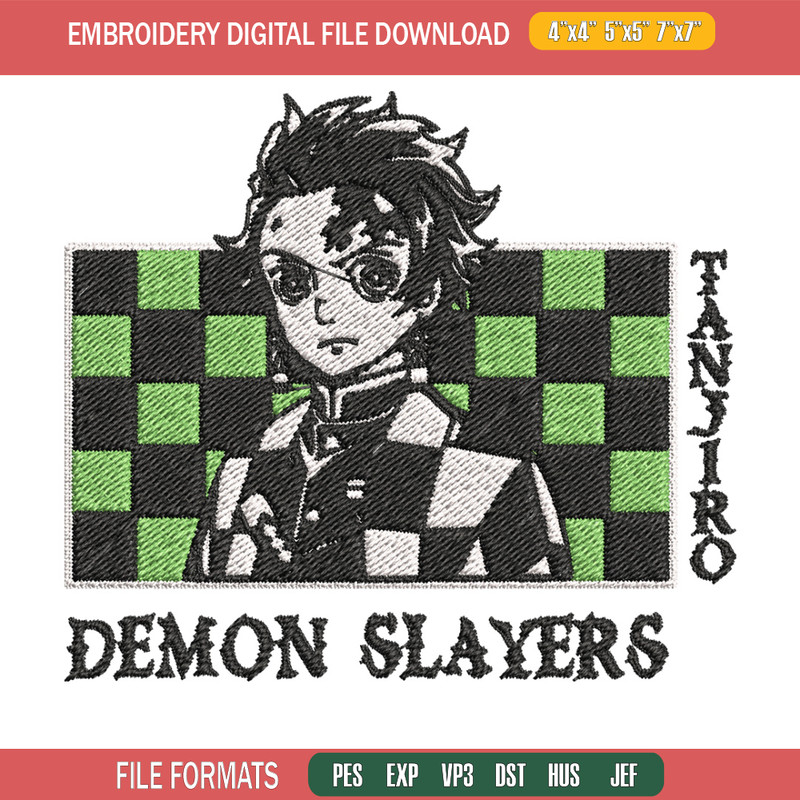 Tanjiro man embroidery design, Tanjiro embroidery, Embroidery shirt, Embroidery file, Anime design, Digital download.jpg