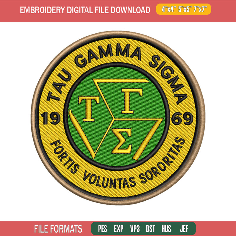 Tau Gamma Sigma embroidery design, logo embroidery, logo design, embroidery file, logo shirt, Digital download..jpg