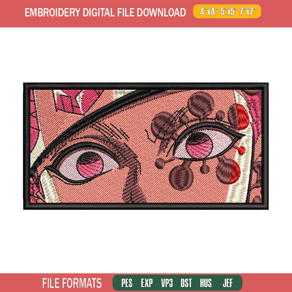 Tengen eyes embroidery design, Kimetsu no Yaiba embroidery, embroidery file, anime design, anime shirt, Digital download.jpg