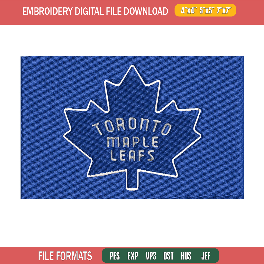 Toronto Maple logo Embroidery, NHL Embroidery, Sport embroidery, Logo Embroidery, NHL Embroidery design..jpg