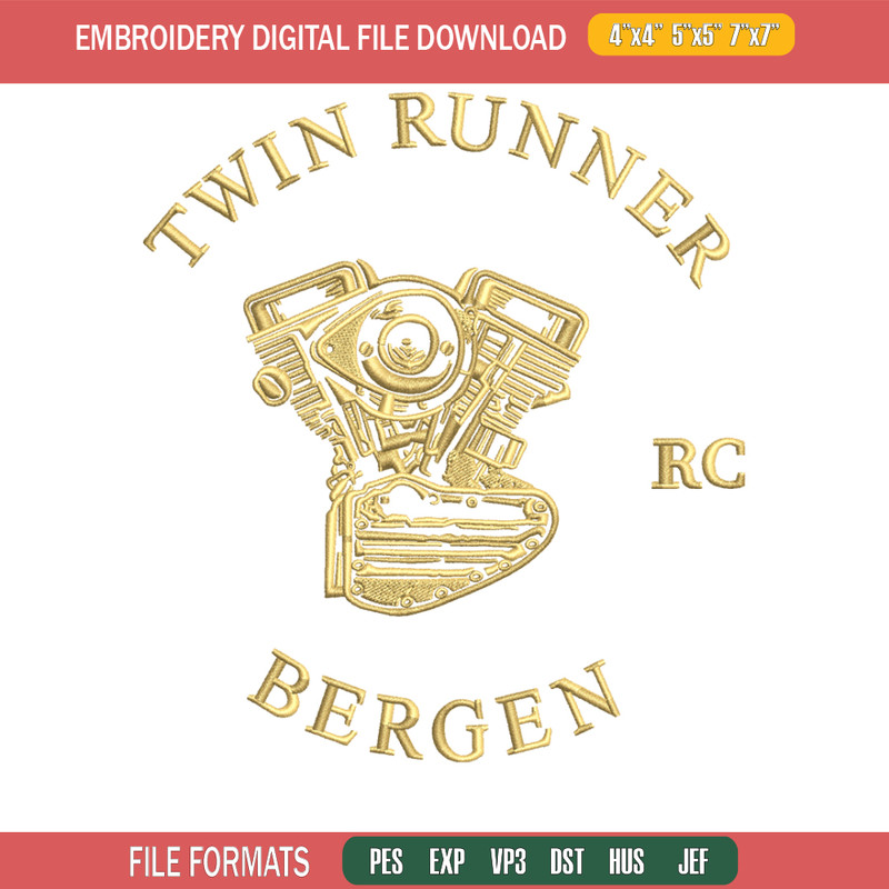 Twin runner logo embroidery design, Twin runner logo embroidery, Embroidery shirt, logo design, Instant download.jpg