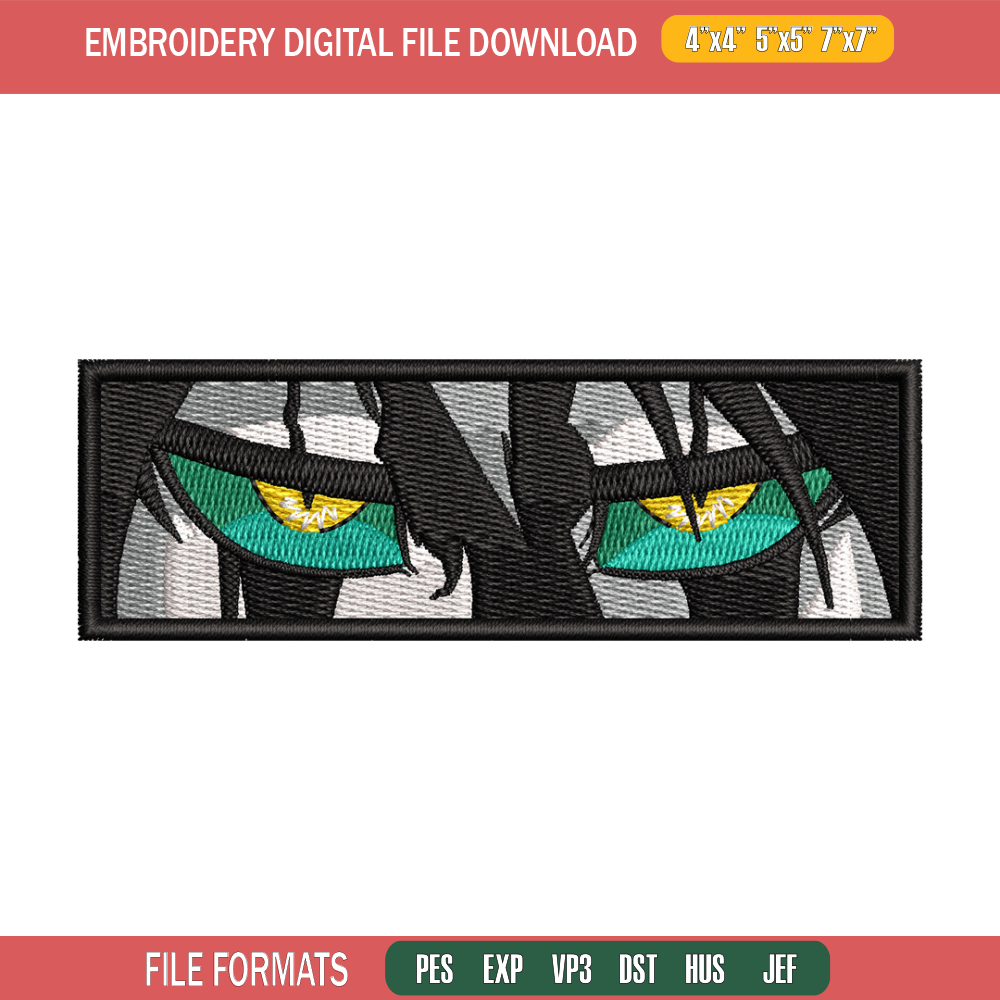 Ulquiorra Eyes embroidery design, Bleach embroidery, Anime design, Embroidery file, Embroidery shirt, Digital download.jpg