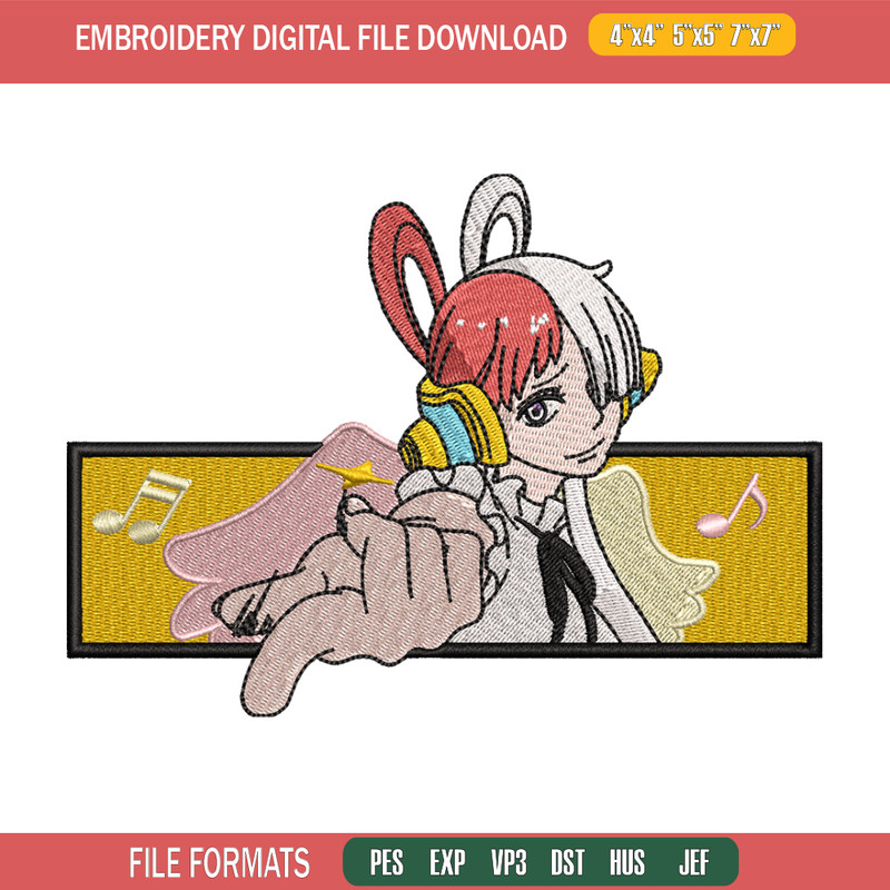 Uta box embroidery design, One piece embroidery, Anime design, Embroidery shirt, Embroidery file, Digital download.jpg