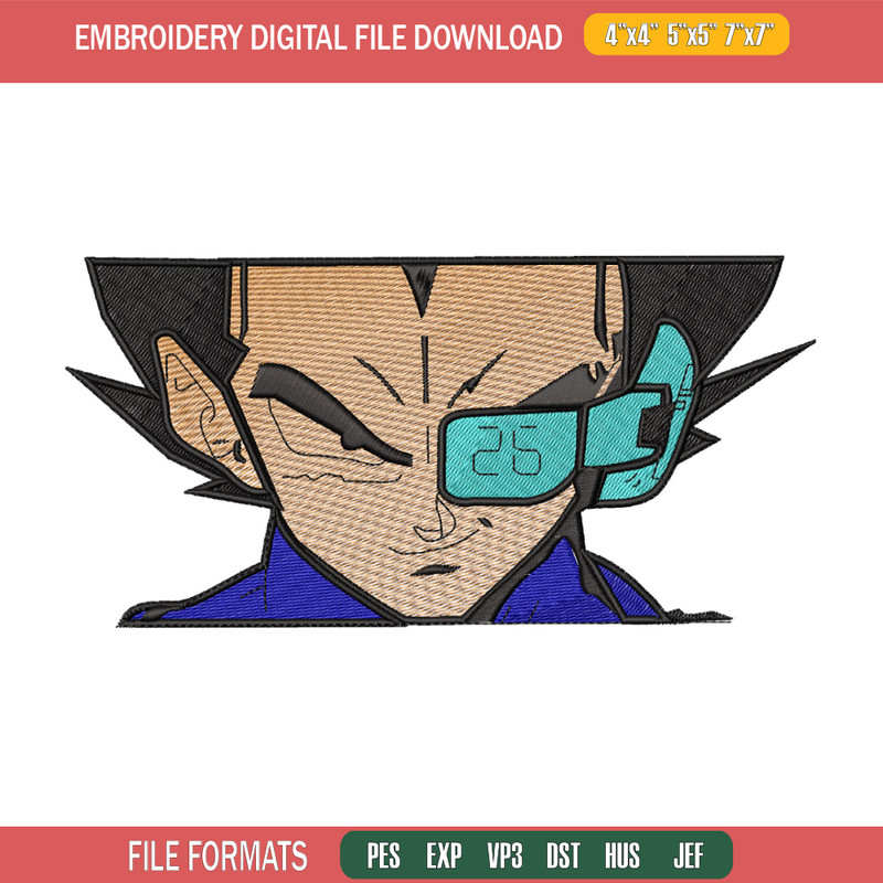 Vegeta eyes embroidery design, Dragonball embroidery, Anime design, Embroidery shirt, Embroidery file,Digital download.jpg