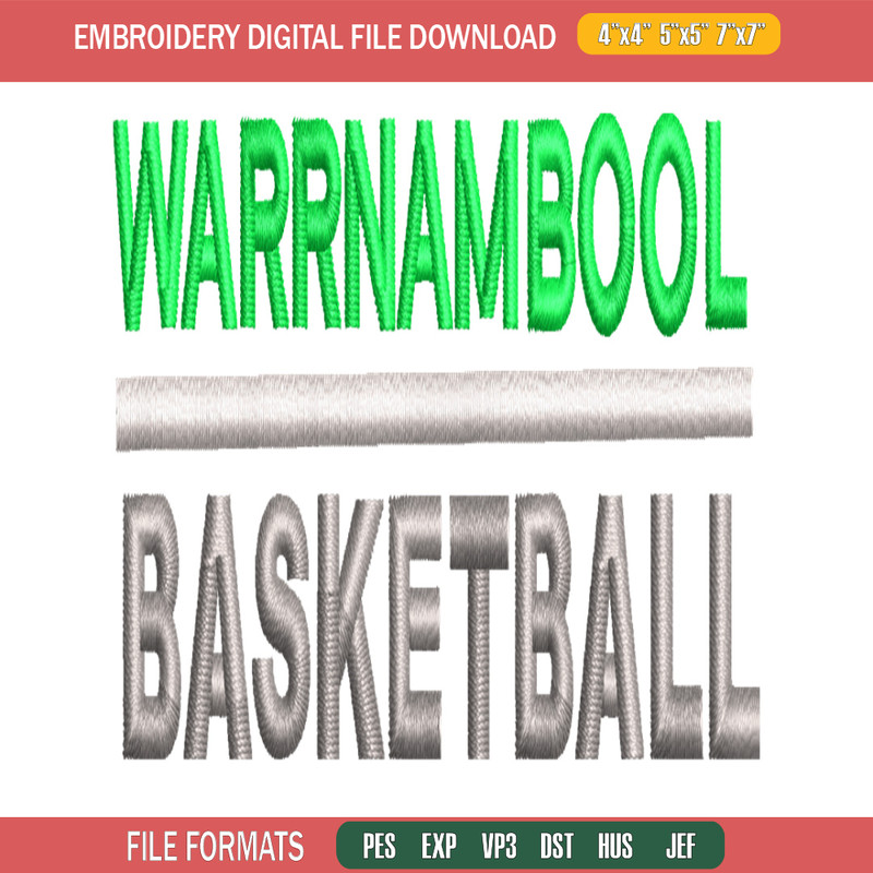 Warrnambool Basketball embroidery design, Warrnambool Basketball embroidery, logo design, logo shirt, Digital download..jpg