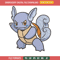 Wartortle embroidery design, Pokemon embroidery, Anime design, Embroidery shirt, Embroidery file, Digital download.jpg