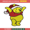 Winnie the pooh christmas embroidery design, cartoon embroidery, logo design, embroidery file, Digital download..jpg