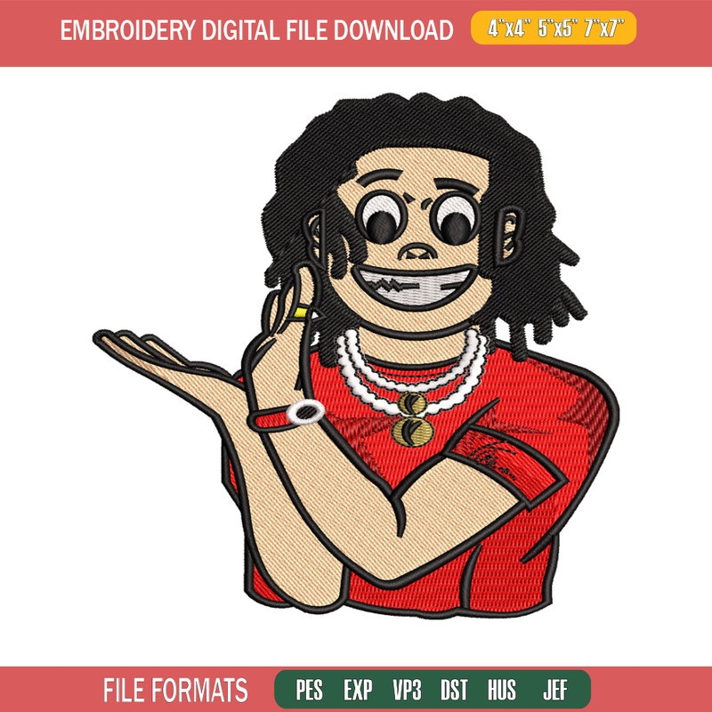 Yike man embroidery design, Yike man embroidery, logo design, Logo shirt, embroidery file, Digital download.jpg