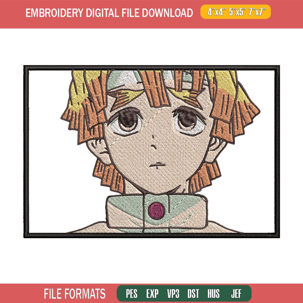 Zenitsu embroidery design, Zenitsu embroidery, Anime design, Embroidery shirt, Embroidery file, Digital download.jpg