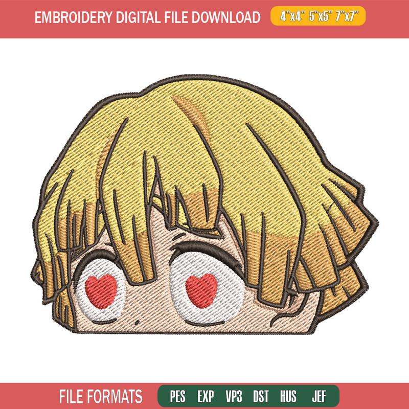 Zenitsu love embroidery design, Zenitsu embroidery, Anime design, Embroidery shirt, Embroidery file, Digital download.jpg