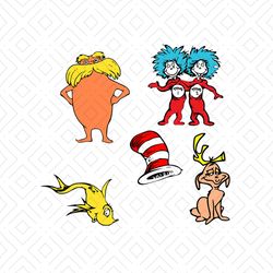 dr seuss lorax bundle svg, dr seuss svg, dr seuss bundle svg, lorax svg, cat in the hat svg, dr seuss gifts, dr seuss sh