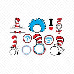 dr seuss hat bundle svg, dr seuss svg, hat bundle svg, dr seuss bundle svg, cat in the hat svg, dr seuss gifts, dr seuss