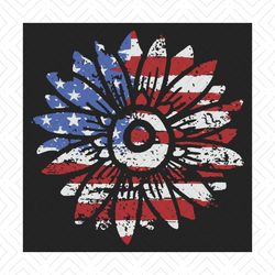 american flag sunflower graphic 4th of july svg, independence svg, sunflower svg, july 4th sunflower, july 4th flower sv