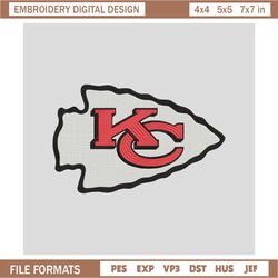 Chiefs KC Embroidery File 6 size, Embroidery Design,
