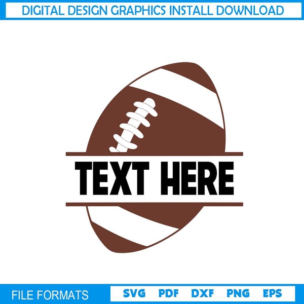 Split Football Monogram Football Svg, Football Split Monogram Svg, Football Svg File | Inspire ...