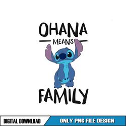 disney stitch ohana means family png
