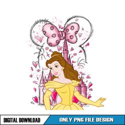minnie mouse castle princess belle png