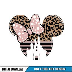 minnie mouse leopard kingdom head png