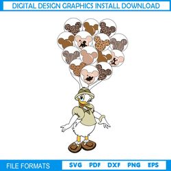 animal kingdom wild balloon daisy duck svg