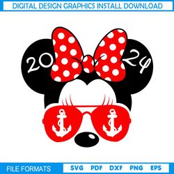 minnie mouse glasses cruise 2024 svg