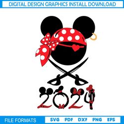 captain pirate minnie mouse 2024 svg