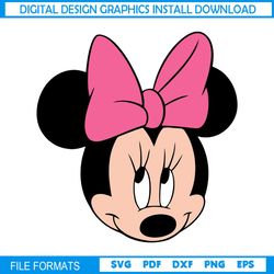 disney minnie mouse face clipart svg