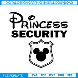 disney princess security mickey badge svg