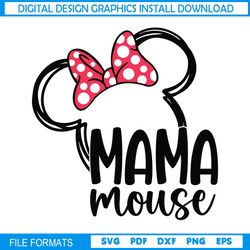 disney mama mouse minnie head svg