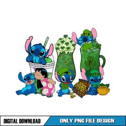 lilo and stitch green patrick day leprechaun drinks png