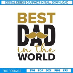 best dad in the world design svg