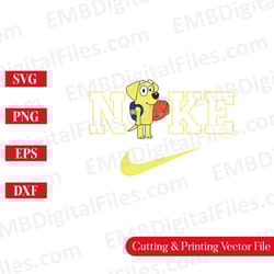 nike swoosh bluey character gavin jackson svg for cricut