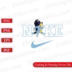 nike swoosh bluey dad bandit svg for cricut