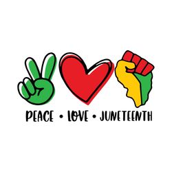 peace love juneteenth black history month svg, juneteenth svg, black people svg, peace love svg, black freedom svg, afri