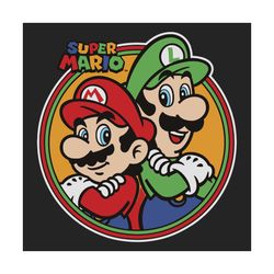 nintendo super mario and luigi brothers circle svg, trending svg, super mario svg, mario svg, luigi svg, mario and luigi