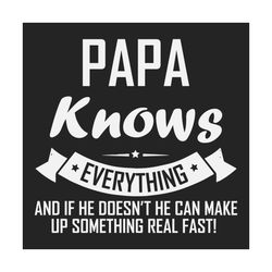 papa knows everything svg, fathers day svg, papa svg, grandpa svg, funny grandpa svg, custom grandpa svg, personalized g