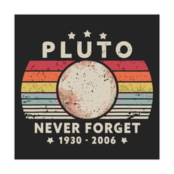 pluto never forget 1930 2006 svg, trending svg, pluto svg, pluto 1930 svg, pluto vintage, retro pluto svg, space discove