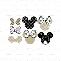 gucci mickey minnie mouse head bundle svg, brand svg, gucci svg, minnie mouse svg, mickey mouse svg, gucci brand svg, gu