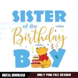 winnie the pooh sister of the birthday girl png