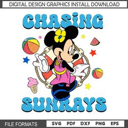 Minnie Mouse Chasing Sunrays Disney SVG