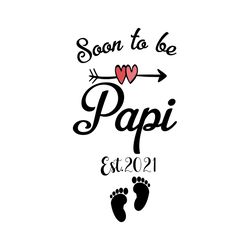 soon to be papi est 2021 svg, fathers day svg, papi svg, future dad svg, dad svg, new dad svg, dad to be svg, dad est 20